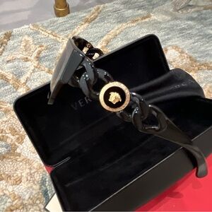 Versace Black and Gold Eyewear